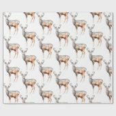 Rentier - Weihnachten Niedlich Geschenkpapier (Flach)