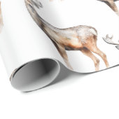 Rentier - Weihnachten Niedlich Geschenkpapier (Rolleneckpunkt)