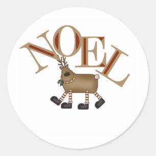 Rentier WEIHNACHTEN Runder Aufkleber
