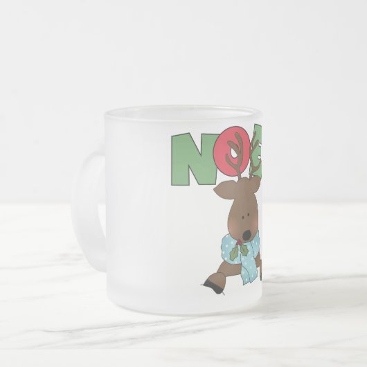 Rentier Weihnachten Tshirts und Geschenke Mattglastasse (Vorderseite Links)