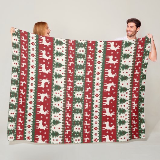 Rentier-Weihnachts-Fleece-Decke Fleecedecke (Beispiel)