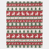 Rentier-Weihnachts-Fleece-Decke Fleecedecke (Vorderseite)