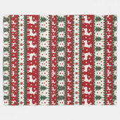 Rentier-Weihnachts-Fleece-Decke Fleecedecke (Vorderseite (Horizontal))