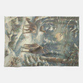 Rentier Weihnachtsbaum Evergreen Forest Snow Handtuch (Horizontal)