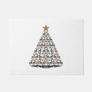 Rentier-Weihnachtsbaum Vintage-Gravur-Shirt_1 Fußmatte