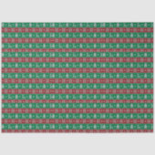 Rentier Weihnachtsbaumen Hearts Grüne Weihnachten Seidenpapier (Vorderseite)