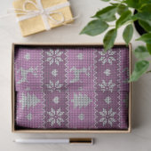 Rentier Weihnachtsbaumen Herzt Lila Weihnachten Seidenpapier (Geschenk)