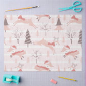 Rentier Weihnachtsbaumen Moderne Rosa Weihnachten Seidenpapier (Basteln)