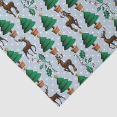 Rentier, Weihnachtsbaumen und Holly Seidenpapier (Detail)