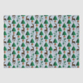 Rentier, Weihnachtsbaumen und Holly Seidenpapier (Vorderseite)