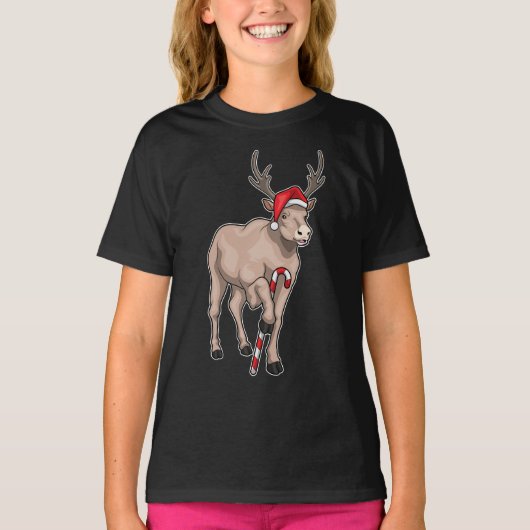 Rentier Weihnachtscreme T-Shirt (Vorderseite)