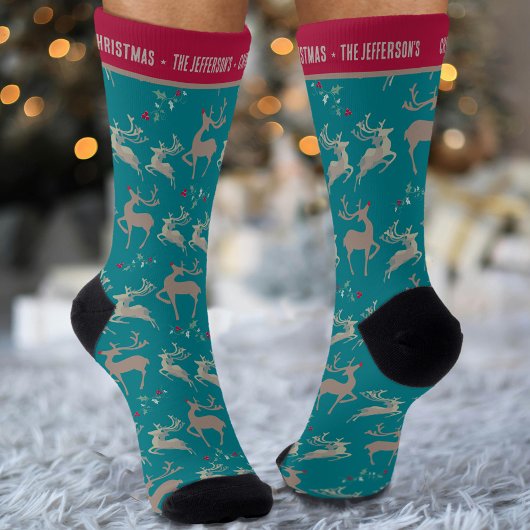 Rentier-Weihnachtsfeierlichkeiten Socken