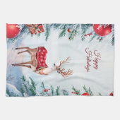 Rentier Weihnachtsfeiertag Küchentuch (Horizontal)
