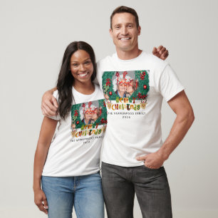 Rentier Weihnachtsfeiertage Script Family 1 Foto T-Shirt