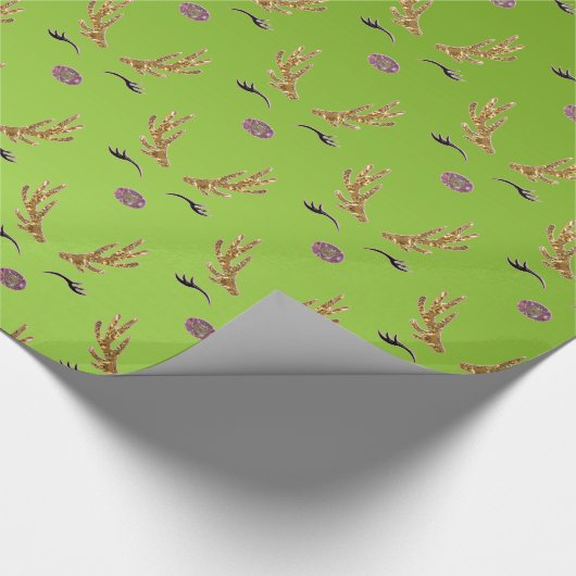 Rentier Weihnachtsgeschenk Geschenkpapier (Ecke)