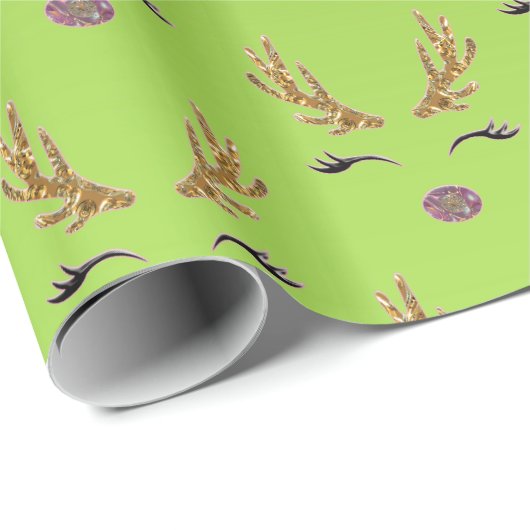 Rentier Weihnachtsgeschenk Geschenkpapier (Rolleneckpunkt)
