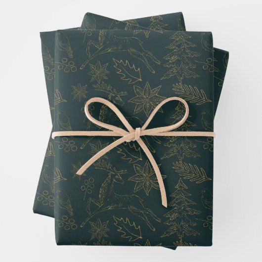 Rentier Weihnachtsgeschenk Geschenkpapier Set (Beispiel)