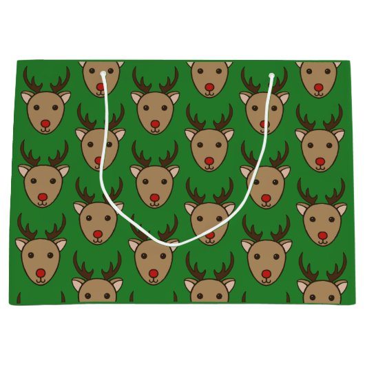 Rentier Weihnachtsgeschenktasche Große Geschenktüte (Vorderseite)