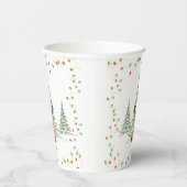 Rentier Weihnachtsleuchten Winterbaumen Pappbecher (Rechts)