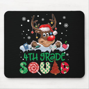 Rentier-Weihnachtsmann-Hut 4. Klasse Squad Lehrer Mousepad