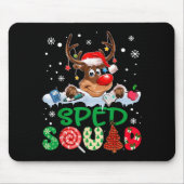 Rentier Weihnachtsmann Hut Sped Squad Lehrer Lusti Mousepad (Vorne)