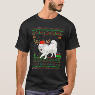 Rentier Weihnachtsmannmütze Match Ugly Samoyed Chr T-Shirt
