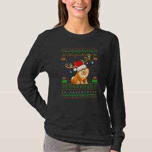 Rentier Weihnachtsmannmütze Match Ugly Spitz Chris T-Shirt