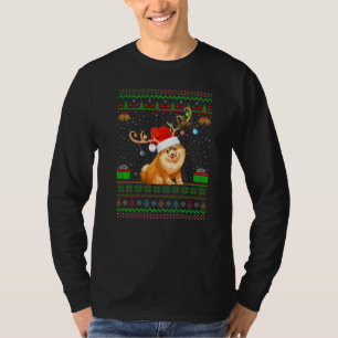 Rentier Weihnachtsmannmütze Match Ugly Spitz Chris T-Shirt