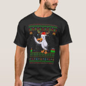 Rentier Weihnachtsmannmütze Matching Ugly Albatros T-Shirt (Vorderseite)