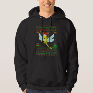 Rentier Weihnachtsmannmütze Matching Ugly Dragonfl Hoodie