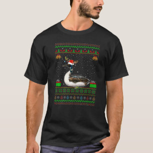 Rentier Weihnachtsmannmütze Matching Ugly Loon Bir T-Shirt