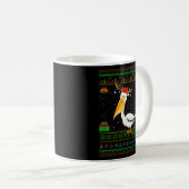 Rentier Weihnachtsmannmütze Matching Ugly Pelican Kaffeetasse (VorderseiteRechts)