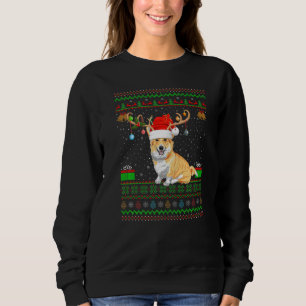 Rentier Weihnachtsmannmütze Matching Ugly Welsh Co Sweatshirt