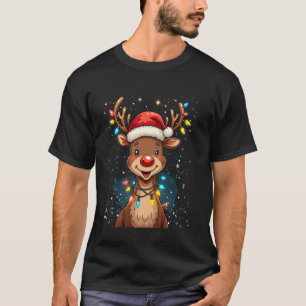 Rentier-Weihnachtsmotiv T-Shirt
