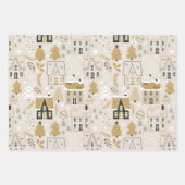 Rentier Weihnachtsmuster Geschenkpapier Set (Vorderseite 2)