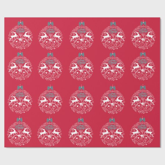 Rentier Weihnachtsschmuckpapier Geschenkpapier (Flach)