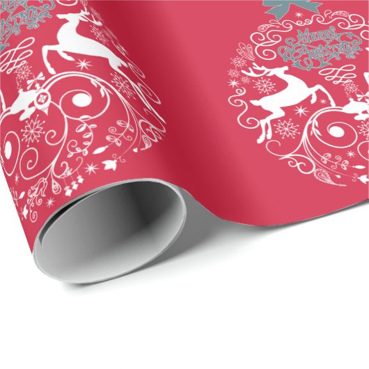Rentier Weihnachtsschmuckpapier Geschenkpapier (Rolleneckpunkt)
