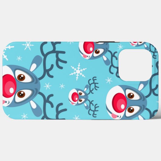 Rentier Weihnachtsschneeflocken iPhone Case Mate (Rückseite (Horizontal))