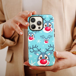 Rentier Weihnachtsschneeflocken iPhone Case Mate