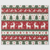 Rentier-Weihnachtsverpackung Geschenkpapier (Flach)