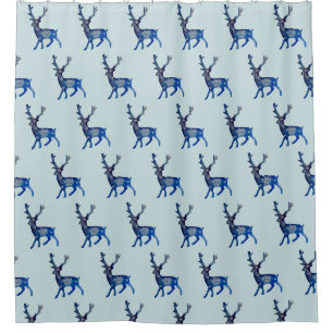 Rentier Winter Holidays Duschvorhang