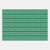 Rentier Wintermesse Isle Seamless Muster Geschenkpapier Set (Vorderseite 3)