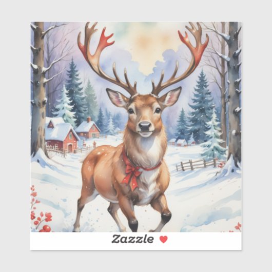 Rentier Wonderland: Feiertage Bliss Aufkleber (Blatt)