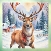 Rentier Wonderland: Feiertage Bliss Fensteraufkleber (Blatt 3)