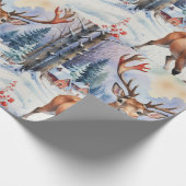 Rentier Wonderland: Feiertage Bliss Geschenkpapier (Ecke)