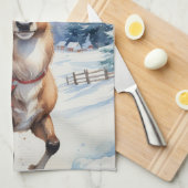 Rentier Wonderland: Feiertage Bliss Geschirrtuch (Viertel Falte)