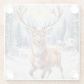 Rentier Wonderland: Feiertage Bliss Glasuntersetzer (Rückseite)