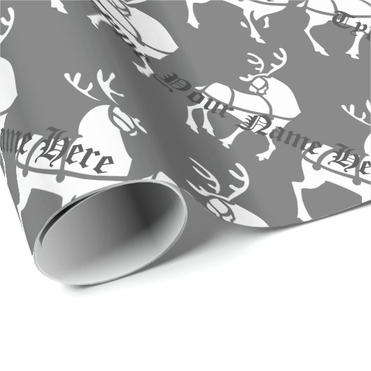 Rentier Wrapping Paper Custom Christmas Paper Geschenkpapier (Rolleneckpunkt)