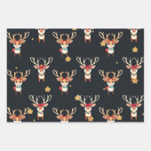 Rentier Wrapping Paper Geschenkpapier Set (Vorderseite)
