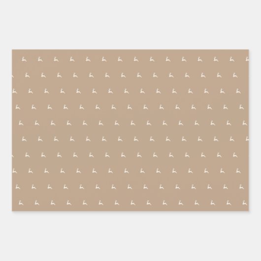 Rentier-Wrapping Paper in Tan Geschenkpapier Set (Vorderseite 2)